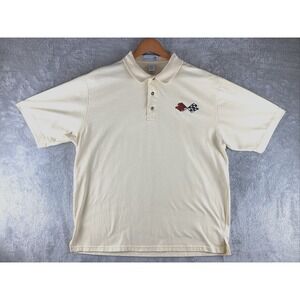 Vintage Corvette Munsingwear Polo Shirt Mens‎ XL Yellow Short Sleeve Embroidered
